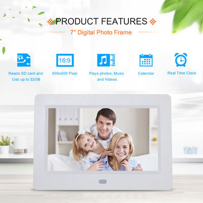Nhiều ngôn ngữ 7 Inch LCD Digital Photo Frame 250cdm2 Với trình chiếu tự động