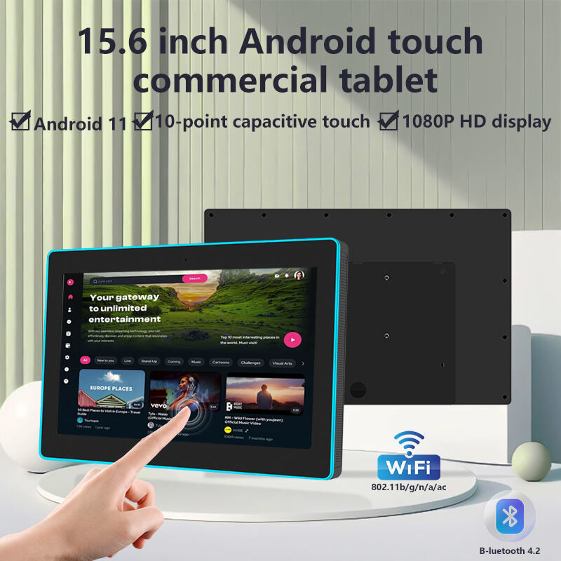 15.6Inch RK3566 NFC POE Power Tablet PC tường gắn máy họp Android Tablet với đèn LED