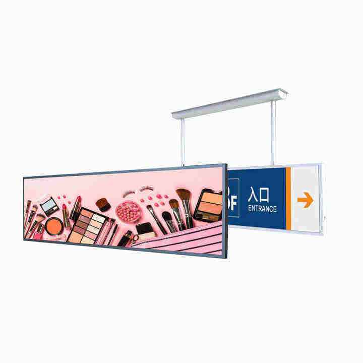 24 Inch Ultra Wide Resolution Dải kéo dài loại LCD Quảng cáo hiển thị Sự lựa chọn hoàn hảo cho bán lẻ kệ siêu thị