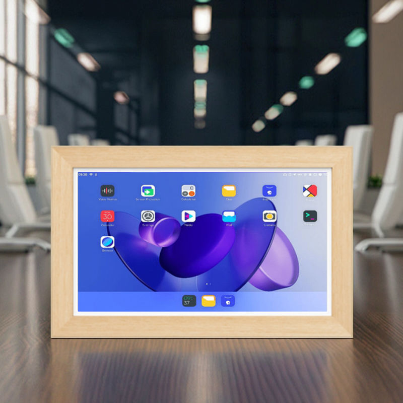21.5Inch RK3588 khung gỗ Android 13 Tablet POE NFC Bức tường gắn máy tính bảng PC để sử dụng quảng cáo