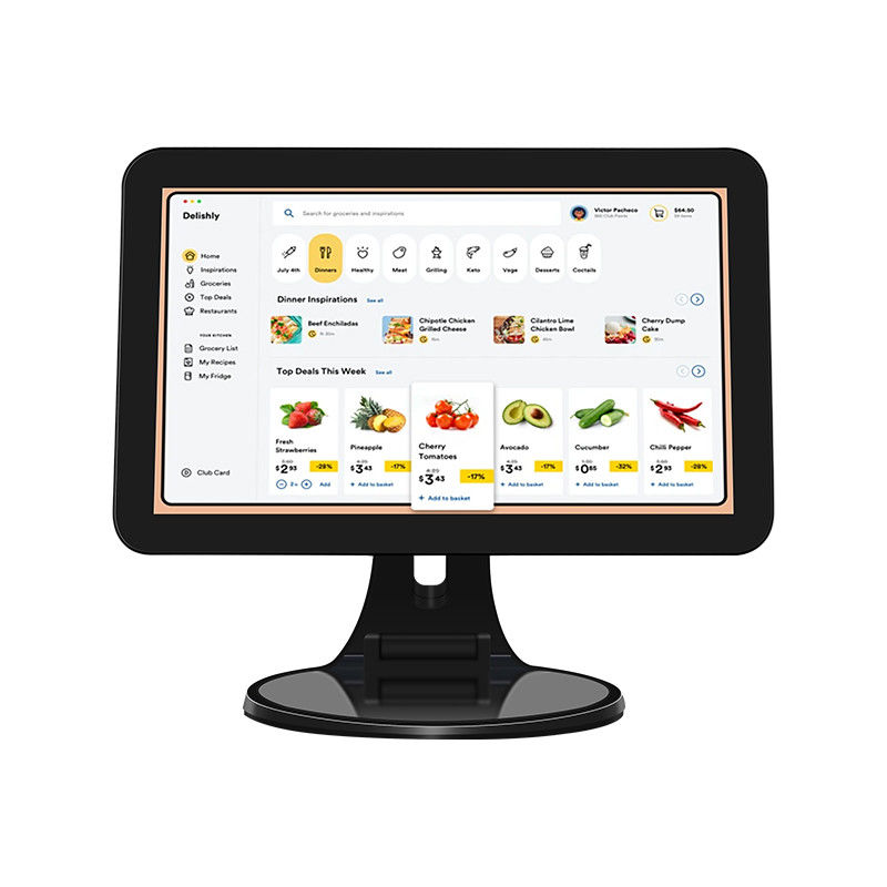 Máy tính tiền POS để bàn màn hình cảm ứng 15.6 inch N2840 2+32GB, có máy quét, dành cho bán lẻ