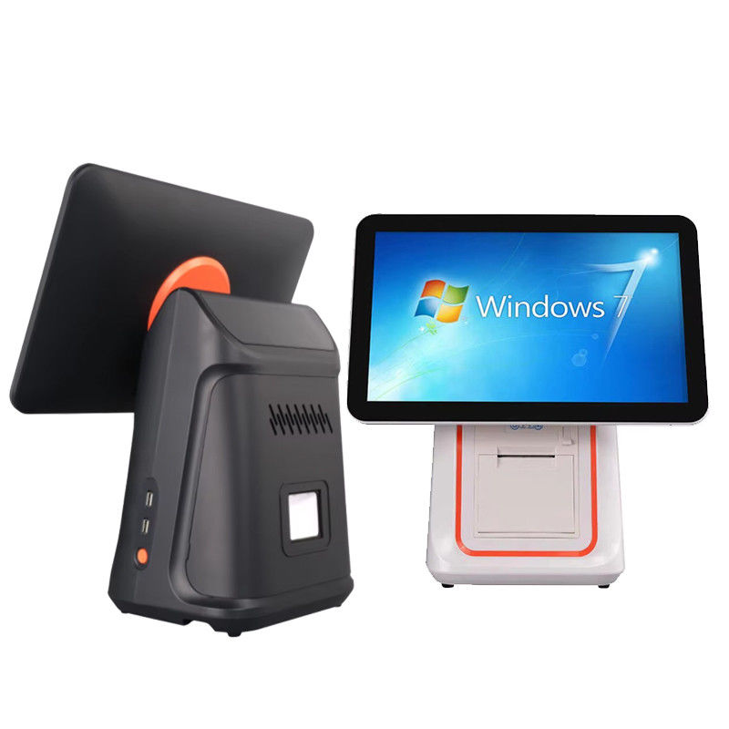 Máy thanh toán nhà hàng bán lẻ 15.6 inch Hệ thống POS màn hình kép với hệ điều hành Win và Android POS