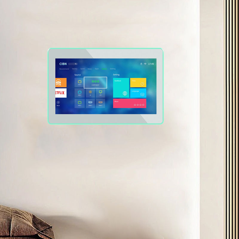 Máy tính bảng Android gắn tường 8 inch POE NFC wifi Màn hình cảm ứng với đèn LED 4 cạnh cho Đặt phòng phòng họp nhà thông minh, Lịch trình khách sạn