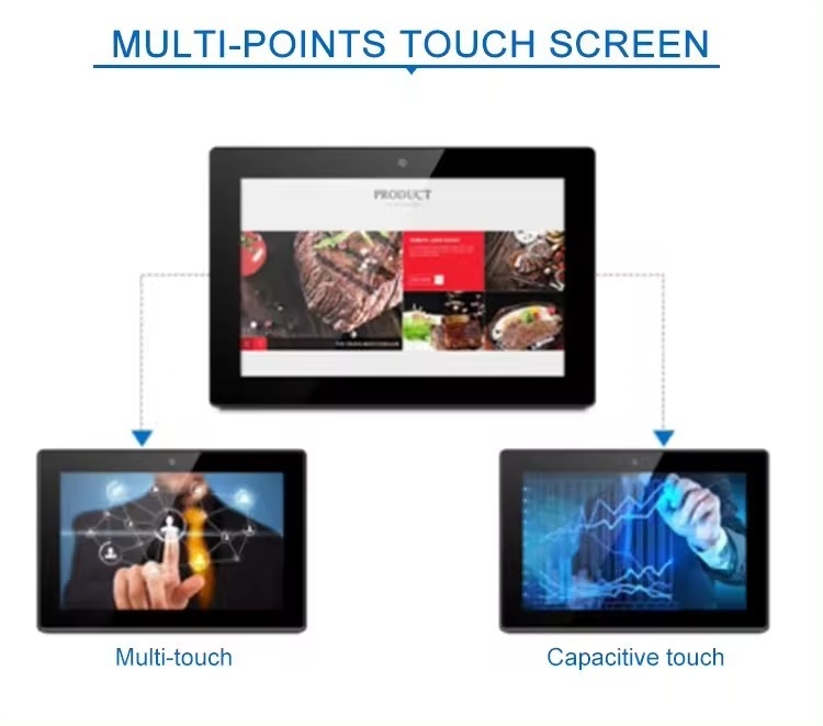 10.1inch tường gắn quảng cáo poster hiển thị Digital signage máy tính bảng Android POE NFC Camera màn hình cảm ứng cho trung tâm mua sắm