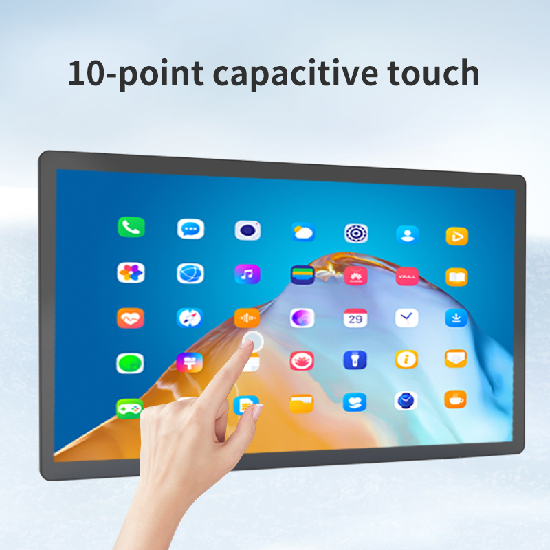 Màn hình quảng cáo kỹ thuật số thương mại 32 inch siêu mỏng, màn hình cảm ứng, máy tính bảng Android lõi tứ Rockchip, POE NFC WIFI