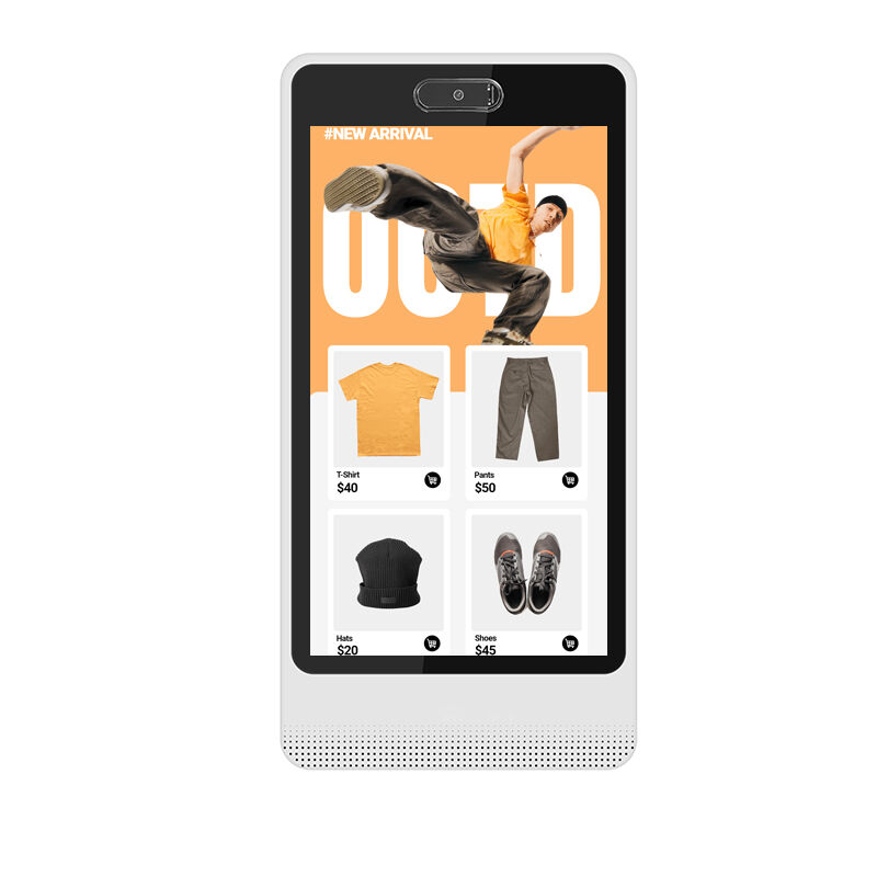 Màn hình quảng cáo kỹ thuật số AI Android 14 32 inch gắn tường trong nhà, màn hình cảm ứng, áp phích, người ảo cho cửa hàng, khách sạn