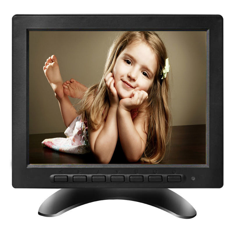 9~36VDC 800x480 8 Inch LCD CCTV Monitor Với BNC AV HDMI USB