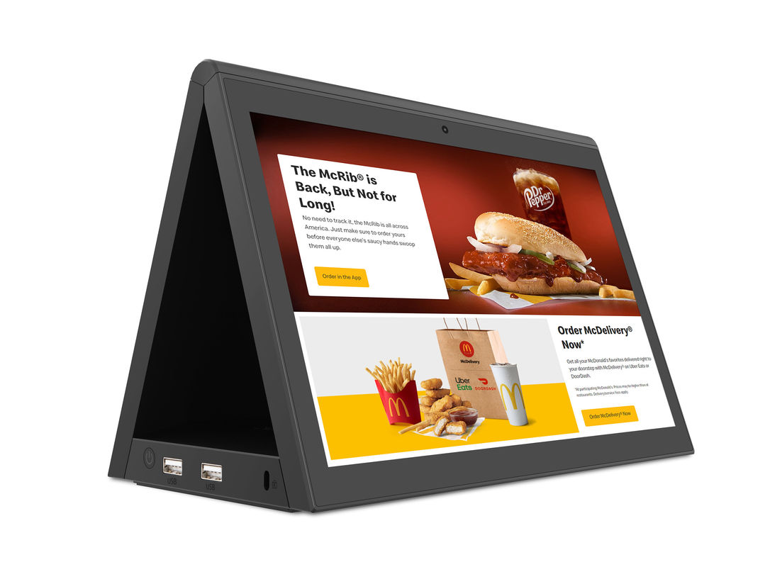 Máy tính bảng Android 10 inch với màn hình kép RK3288 Màn hình để bàn POE Quảng cáo máy tính bảng