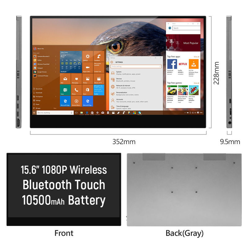 IPS Portable Hopestar Monitor 15 Inch USB Type C HDMI Inputs Cho PS4 Switch