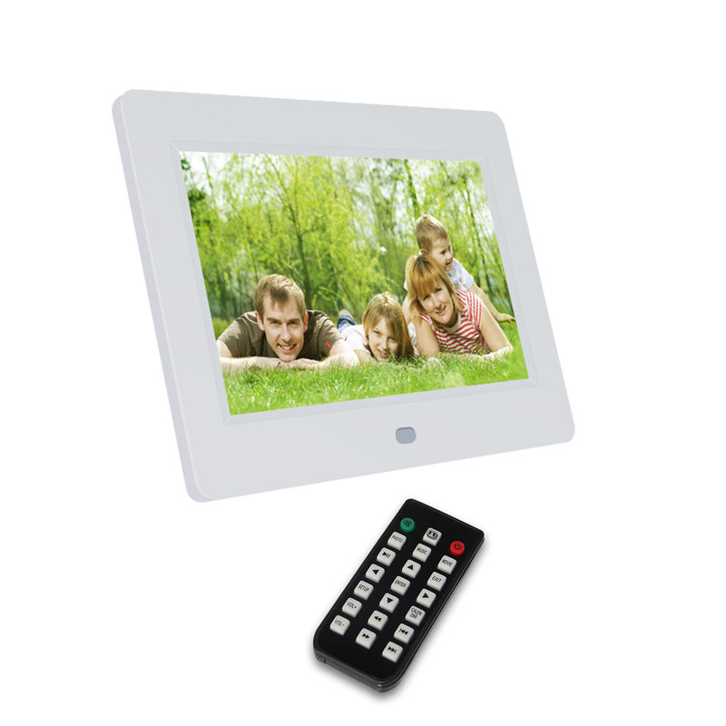 Nhiều ngôn ngữ 7 Inch LCD Digital Photo Frame 250cdm2 Với trình chiếu tự động
